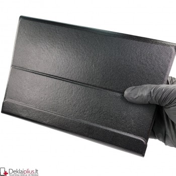 Folio dirbtinos odos atverčiamas dėklas - juodas (Lenovo tab m10 10.1 (3rd gen) (TB328FU-TB328XU)